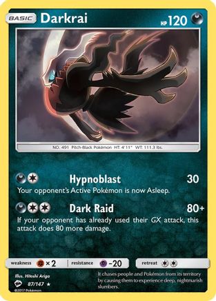 Darkrai 87/147 - [SM  Burning Shadows] Holofoil