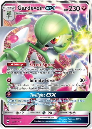 Gardevoir GX (93/147) [Soleil et Lune : Ombres brûlantes] 