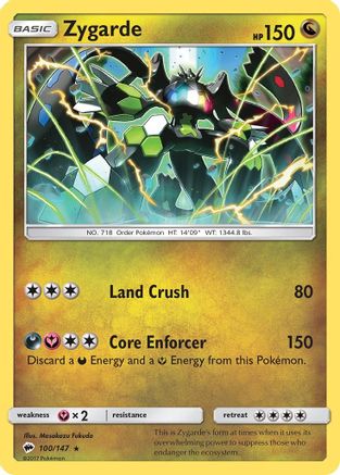 Zygarde 100/147 - [SM  Burning Shadows] Holofoil