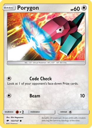 Porygon (103/147) [Soleil et Lune : Ombres brûlantes] 