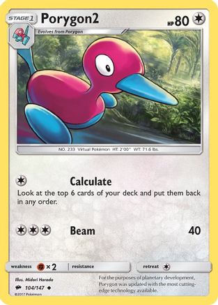 Porygon2 (104/147) [Soleil et Lune : Ombres brûlantes] 