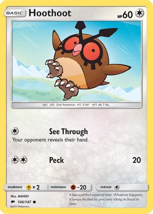 Hoothoot (106/147) [Soleil et Lune : Ombres brûlantes] 