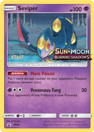 Seviper - SM46 (Prerelease) [Staff] SM46 - [SM Promos] Holofoil