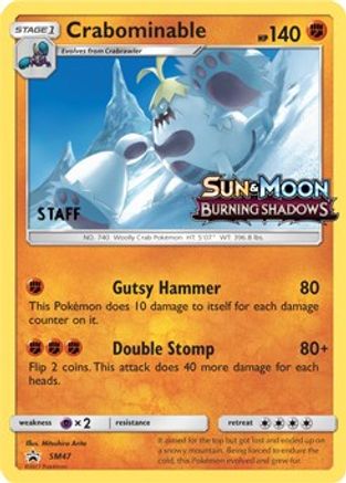 Crabominable (SM47) (Promo d'avant-première du personnel) [Soleil et Lune : Promos Black Star]