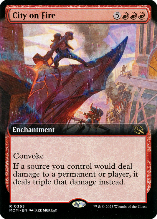 City on Fire (MOM-363) - [March of the Machine]: (Extended Art) Foil