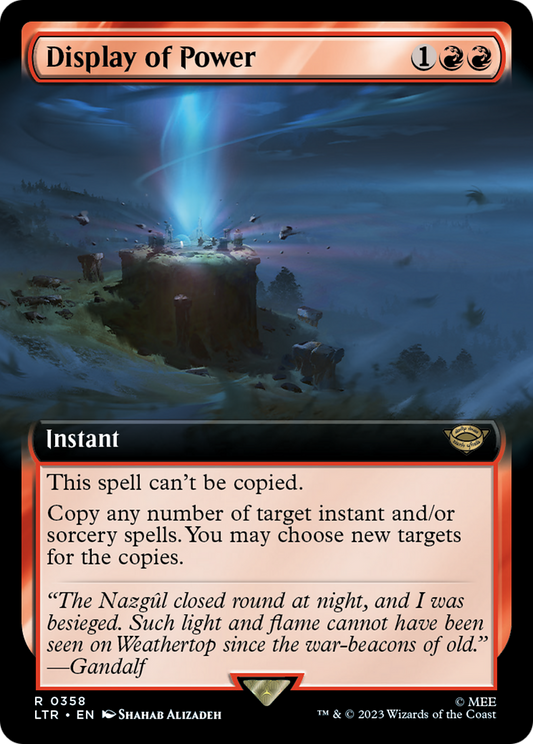 Display of Power (LTR-358) - [The Lord of the Rings: Tales of Middle-earth]: (Extended Art) Foil