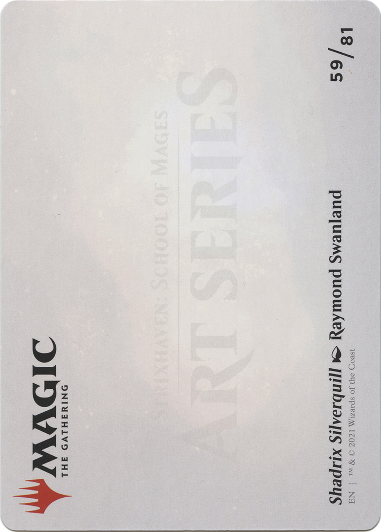 Shadrix Silverquill // Shadrix Silverquill (ASTX-059) - [Strixhaven Art Series] (Borderless) Foil