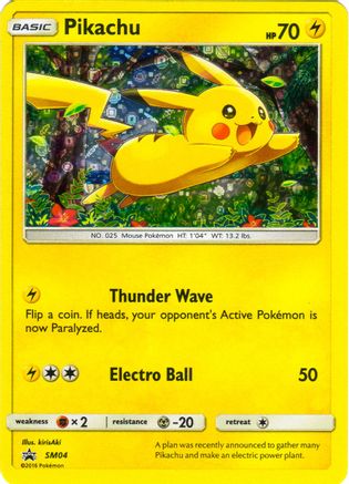 Pikachu (SM04) (Promo General Mills) [Soleil et Lune : Promos Black Star] 