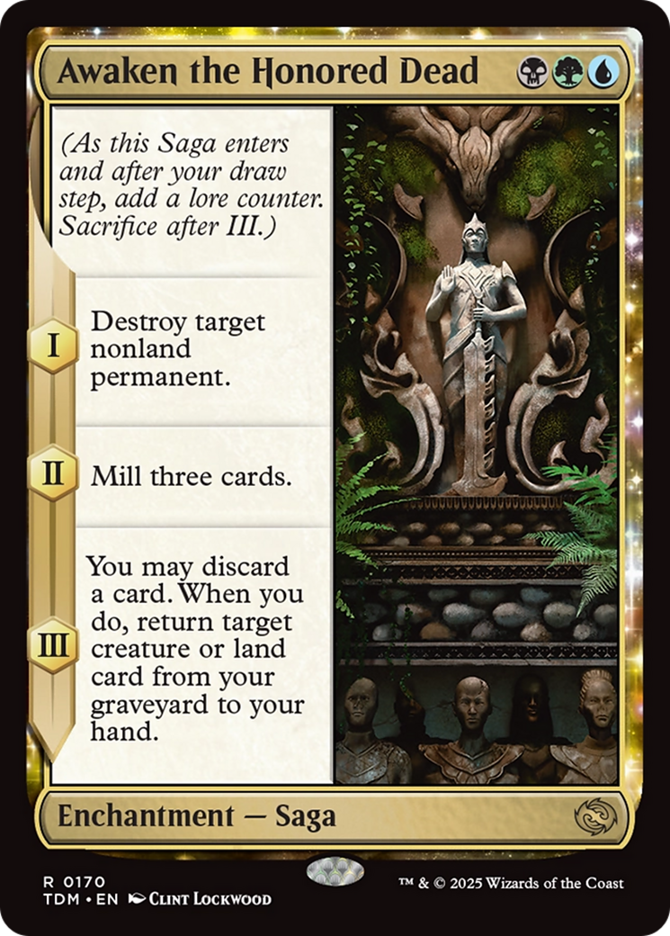 Awaken the Honored Dead (TDM-170) - [Tarkir: Dragonstorm]: (enchantment)