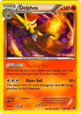Delphox - 26/146 (Cosmos Holo) - [Blister Exclusives] Holofoil