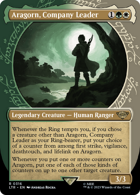 Aragorn, Company Leader (LTR-316) - [The Lord of the Rings: Tales of Middle-earth]: (Showcase) (Borderless)