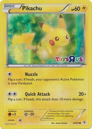 Pikachu - 26/83 (Toys R Us) 26 - [Miscellaneous Cards & Products] Holofoil