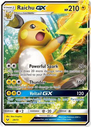 Raichu GX (29/73) [Soleil et Lune : Légendes brillantes] 