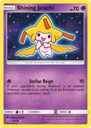 Shining Jirachi (42/73) [Soleil et Lune : Légendes brillantes] 