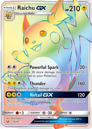 Raichu GX (Secret) 75/73 - [Shining Legends] Holofoil