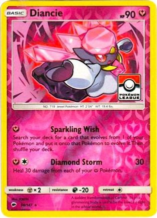 Diancie - 94/147 (Pokemon League) 94 - [League & Championship Cards] Reverse Holofoil