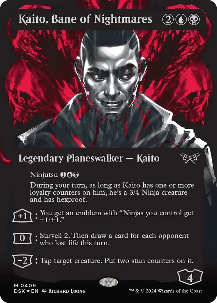 Kaito, Bane of Nightmares (DSK-409) - [Duskmourn: House of Horror]: (Showcase) (Borderless) Foil