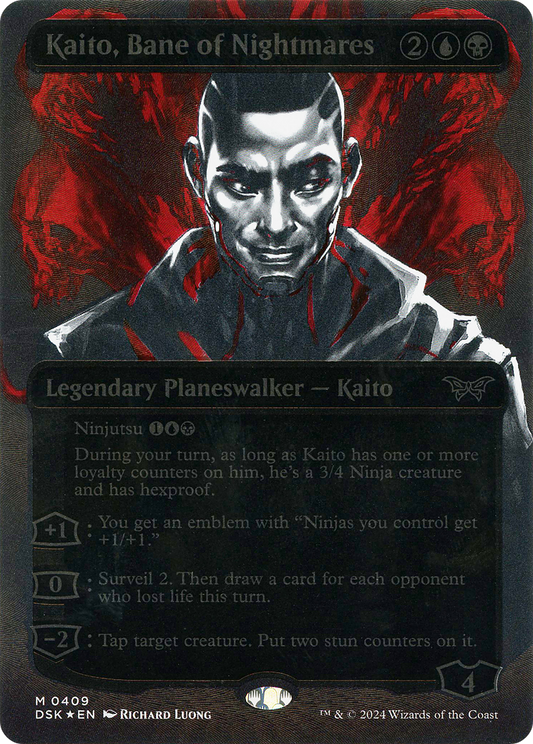 Kaito, Bane of Nightmares (DSK-409) - [Duskmourn: House of Horror]: (Showcase) (Borderless) Foil