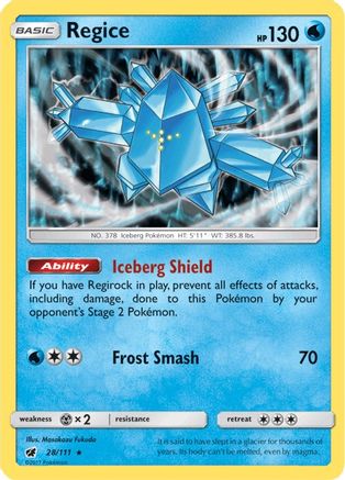 Regice 28/111 - [SM  Crimson Invasion] Holofoil