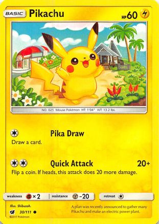 Pikachu (30/111) [Soleil et Lune : Invasion Pourpre] 