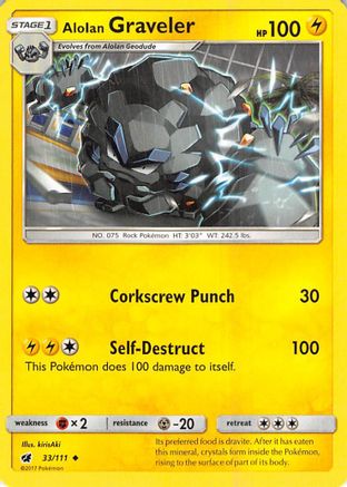 Alolan Graveler (33/111) [Soleil et Lune : Invasion pourpre] 
