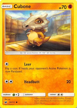 Cubone 52/111 - [SM  Crimson Invasion]