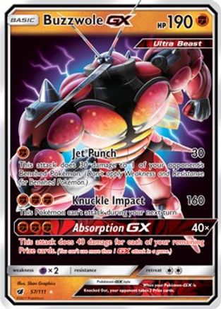 Buzzwole GX 57/111 - [SM  Crimson Invasion] Holofoil