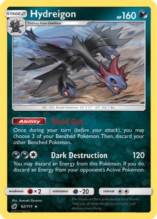 Hydreigon (62/111) [Soleil et Lune : Invasion pourpre] 