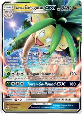 Alolan Exeggutor GX (74/111) [Soleil et Lune : Invasion Pourpre] 