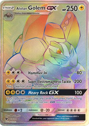 Alolan Golem GX (113/111) [Soleil et Lune : Invasion Pourpre] 