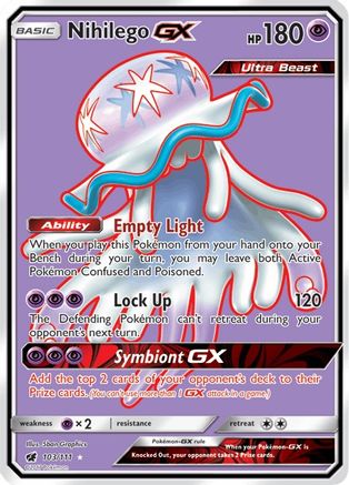 Nihilego GX (Full Art) 103/111 - [SM  Crimson Invasion] Holofoil
