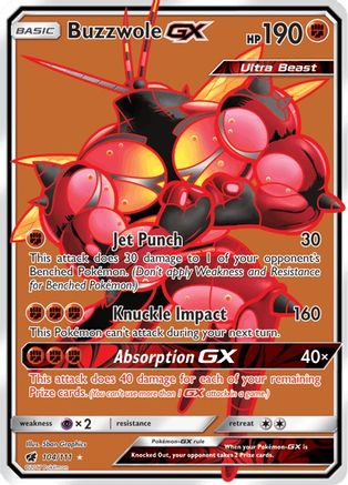 Buzzwole GX (Full Art) 104/111 - [SM  Crimson Invasion] Holofoil