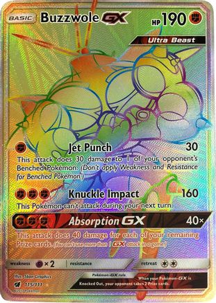 Buzzwole GX (Secret) 115/111 - [SM  Crimson Invasion] Holofoil
