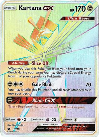 Kartana GX (Secret) 117/111 - [SM  Crimson Invasion] Holofoil