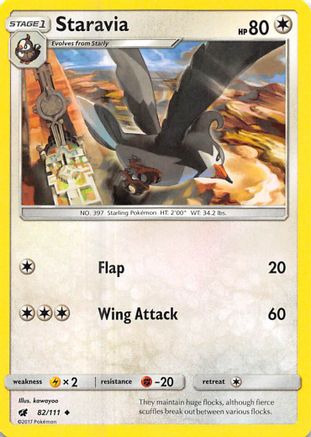 Staravia 82/111 - [SM  Crimson Invasion]