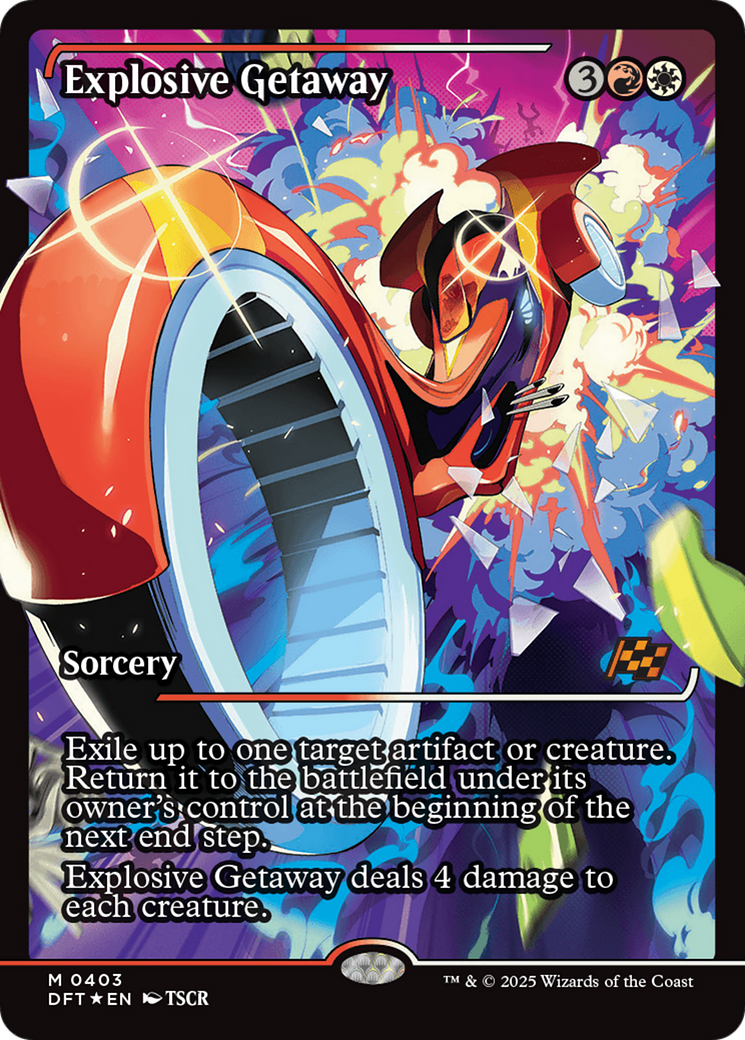 Explosive Getaway (DFT-403) - [Aetherdrift]: (Showcase) Foil
