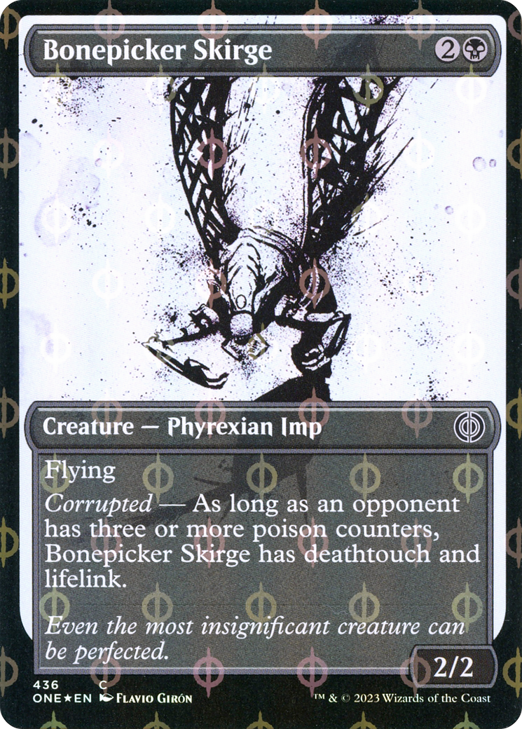 Bonepicker Skirge (ONE-436) - [Phyrexia: All Will Be One]: (Showcase) Foil