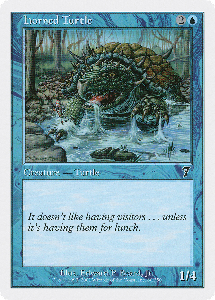 Horned Turtle (7ED-080) - [Seventh Edition]