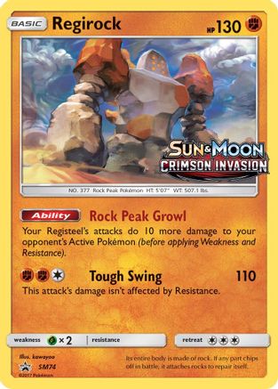 Regirock (SM74) [Soleil et Lune : Promos Black Star] 