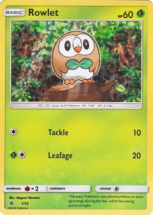 Rowlet - 1/12/12 - [McDonalds Promos 2017] Holofoil
