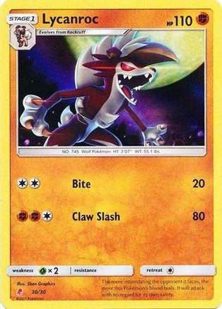 Lycanroc (30/30) [Soleil et Lune : Kit d'entraînement - Lycanroc]