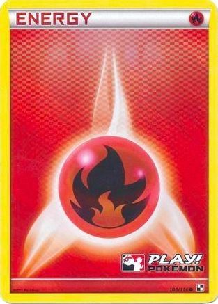 Fire Energy - 106/114 (Play! Pokemon) 106 - [League & Championship Cards] Holofoil