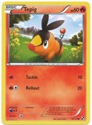 Tepig 15/114 (Cosmos Holo) - [League & Championship Cards] Holofoil