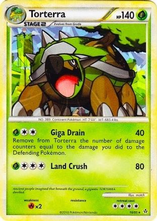 Torterra (10/95) (Cracked Ice Holo) [HeartGold &amp; SoulSilver : Unleashed] 