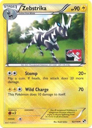 Zebstrika - 42/114 (League Promo) 42 - [League & Championship Cards] Reverse Holofoil