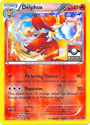 Delphox - 13/124 (Pokemon League) - [League & Championship Cards] Reverse Holofoil