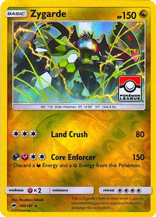 Zygarde - 100/147 (Pokemon League) 100 - [League & Championship Cards] Reverse Holofoil