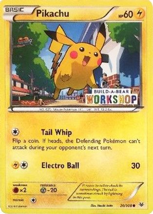 Pikachu (20/108) (Build A Bear Workshop Exclusive) [Miscellaneous Cards]