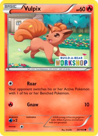 Vulpix - 20/160 (Build-A-Bear Workshop Exclusive) 20 - [Miscellaneous Cards & Products]