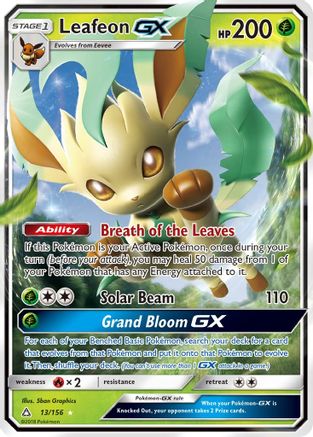 Leafeon GX (13/156) [Soleil et Lune : Ultra Prisme]